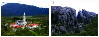 Figura 4 - a) Vista do Santuário do Caraça, foto de Lauro Palú ); b) vista do Pico do Inficcionado, foto de Augusto Euler, 2019.