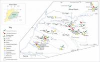 Figura 3: Registros paleontológicos da parte ocidental da Bacia Bauru. Fonte: Fernandes & Mgalhães-Ribeiro (2015).