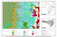 Mapa Geológico da região onde fica localizado os 19 pontos que compõem a Coluna White - Serra do Rio do Rastro. Fonte: Peixoto & Trevisol, 2023.